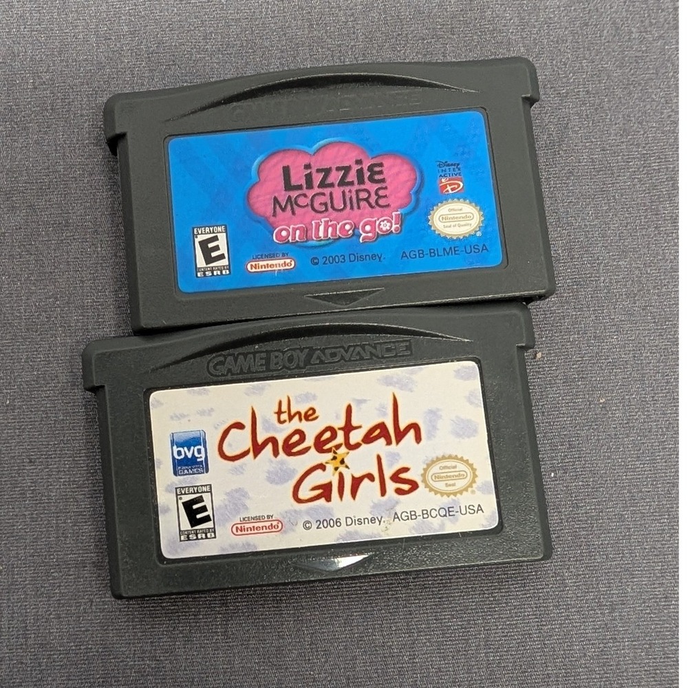 Nintendo Disney GBA Game Bundle Lizzie McGuire Cheetah Girls Retro Games